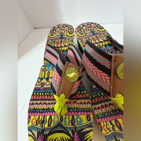 Colorful Patterned Women's Sandals - Picture 6 of 8